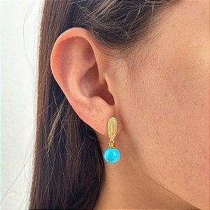 Brinco Banhado Howlita Azul