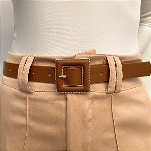 Cinto Marrom PLUS SIZE com Detalhes Gold