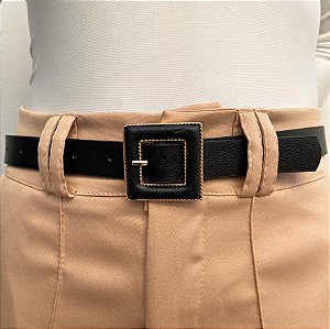 Cinto Black PLUS SIZE com Detalhes Gold