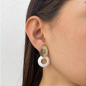 Brinco Banhado com Disco Madrepérola