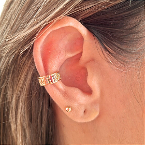 Piercing Falso com Zircônias Coloridas