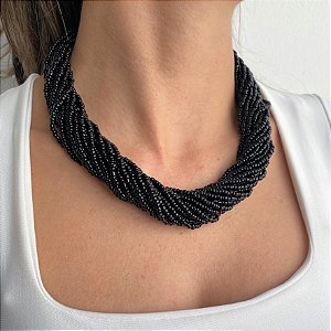 Maxi Torside Black em Miçangas de Vidro
