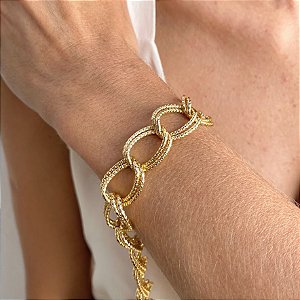 Pulseira Banhada em Corrente Elos