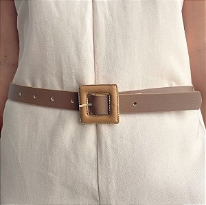 Cinto Nude PLUS SIZE com Detalhes Gold