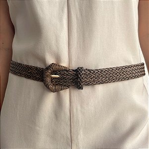 Cinto Atemporal Marrom com Fio Sintético