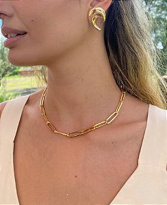 Colar Elos Ovais Banhados