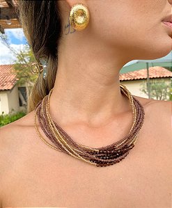 Maxi Torside Marrom Miçangas