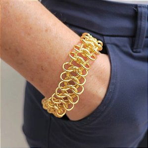 Pulseira em Corrente Entrelaçada