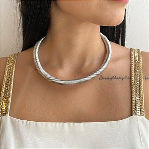 Colar Arco Maleável Prateado