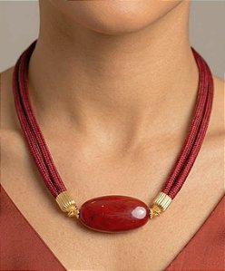 Colar Marsala Jade Rubi