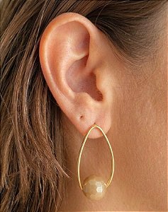 Brinco Vazado Cristal Nude