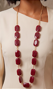 Colar Longo Pastilhas Marsala