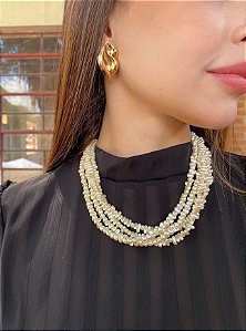 Maxi Colar Pérolas estilo Boho