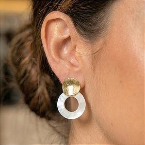 Brinco Madrepérola Circular