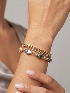 Pulseira Duas Voltas em Pérola Shell