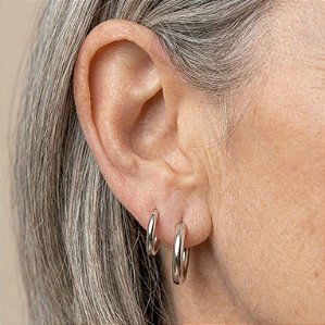 Duo de Argolas em Aço Inox