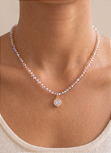 Colar em Cristais Furta Cor e Zircônia