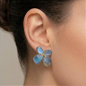 Brinco Flor Resina Furta Cor