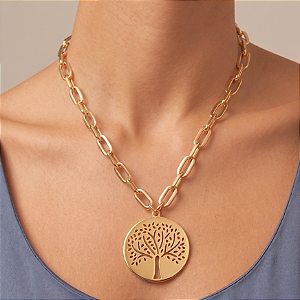 Colar Árvore da Vida Banhado