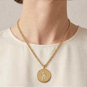 Colar Banhado Nossa Senhora