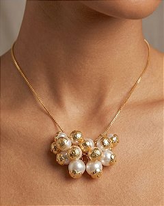 Colar Curto Cacho Pérolas