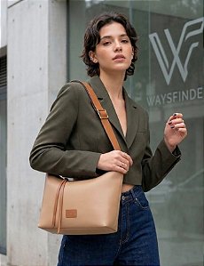 Bolsa Média Nude e Marrom