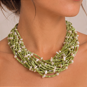 Maxi Torside Verde com Pérolas