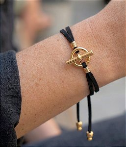 Pulseira Camurça Black Regulável