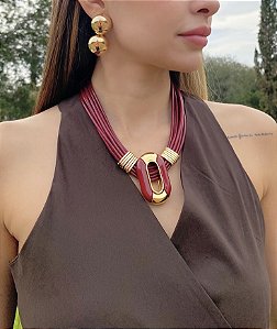 Maxi Marsala Pingente Oval