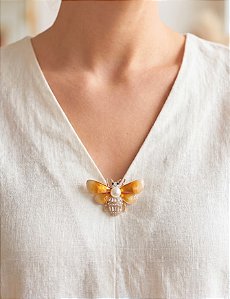 Broche Libélula Laranja