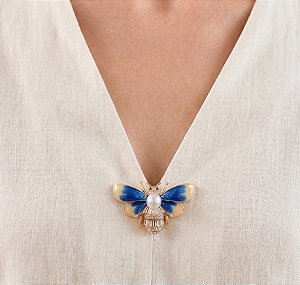Broche Libélula Azul