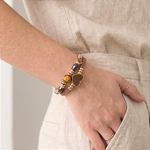 Pulseira Fecho de Imã Olho de Tigre