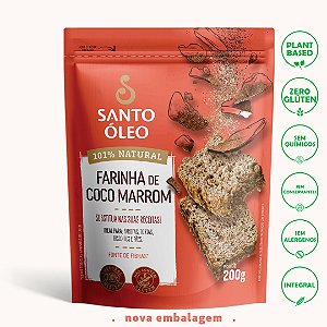 FARINHA DE COCO MARROM 200G SANTO OLEO