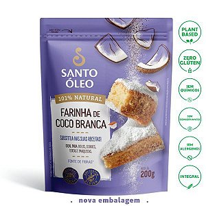 FARINHA DE COCO BRANCA 200G SANTO OLEO