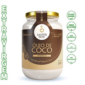 OLEO DE COCO EXTRAVIRGEM 500ML SANTO OLEO