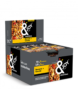 BARRA PROTEIN NUTS BANANA E CANELA 12 X 35G EJOY