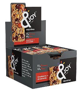 BARRA PROTEIN NUTS CRANBERRY E AMARANTO 12 X 35G &JOY