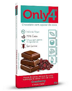 CHOCOLATE CRANBERRY 70% 6 X 80G ONLY4
