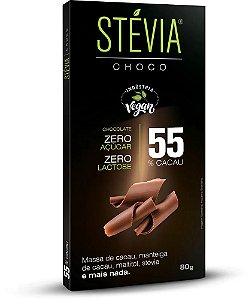 CHOCOLATE INTENSO 55% 6 X 80G STEVIACHOCO