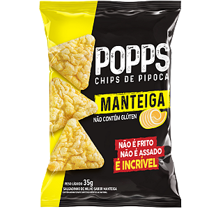 CHIPS POPPS MANTEIGA 35G ROOTS TO GO