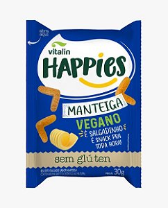 HAPPIES SNACK MANTEIGA 12 X 30G VITALIN