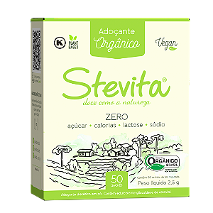 ADOCANTE EM PO ORGANICO SACHE 50 X 0,5G STEVITA