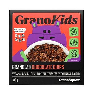 GRANOLA GRANOKIDS CHOCOLATE CHIPS 180G GRANO SQUARE