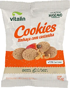 COOKIES LINHACA CASTANHA 90G VITALIN