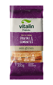 PAO DE FORMA FRUTAS E SEMENTES 300G VITALIN