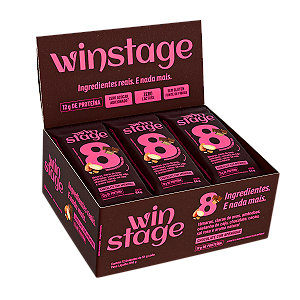 BARRA DE PROTEINA CHOCOLATE COM AMENDOAS 12 X 54G WINSTAGE