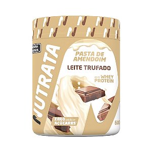 PASTA DE AMENDOIM PROTEICA LEITE TRUFADO 600G NUTRATA