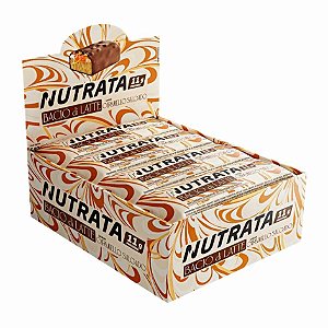 BARRA WHEY GREGO BACIO DI LATTE CARAMELO SALGADO 12 X 40G NUTRATA