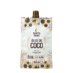 OLEO DE COCO EXTRAVIRGEM DA POLPA POUCH 100ML SANTO OLEO