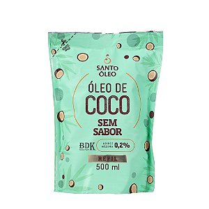 OLEO DE COCO SEM SABOR REFIL POUCH 500ML SANTO OLEO